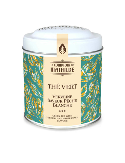 Thé Vert Verveine Saveur Pêche Blanche - 100G