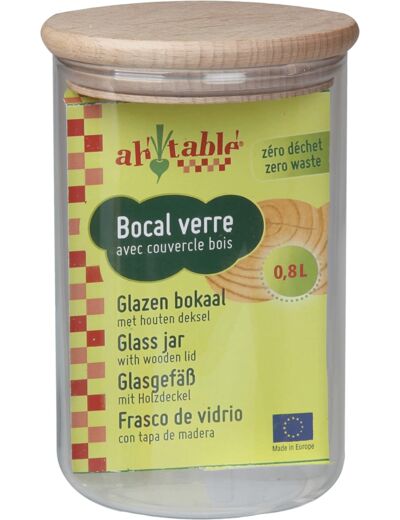 BOCAL VERRE BOIS 1.8L Ah Table