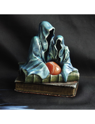 Figurine "le conteur" et sa pierre naturelle