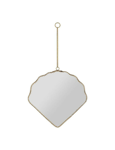 Miroir laiton doré Saint Jacques 23x23cm