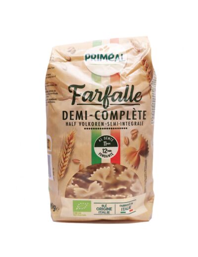 Farfalle Demi-Complètes Bio 500g