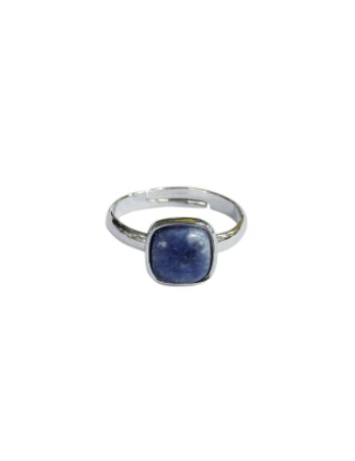 Bague carrée Sodalite ajustable