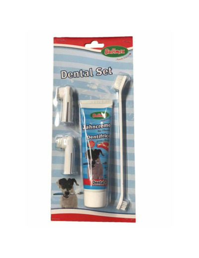 Pack dentifrice + brosse à dents soin dentaire chien et chat