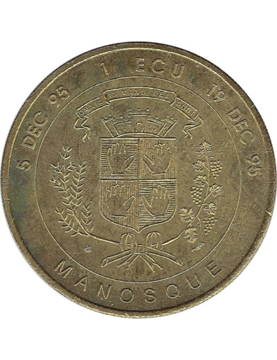ECUS TEMPORAIRES 1 ECU DE MANOSQUE 1995 UNC