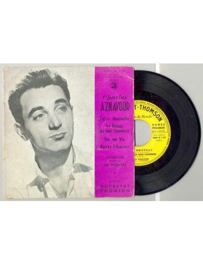 45 Tours CHARLES AZNAVOUR "TERRE NOUVELLE" / "SUR MA VIE"