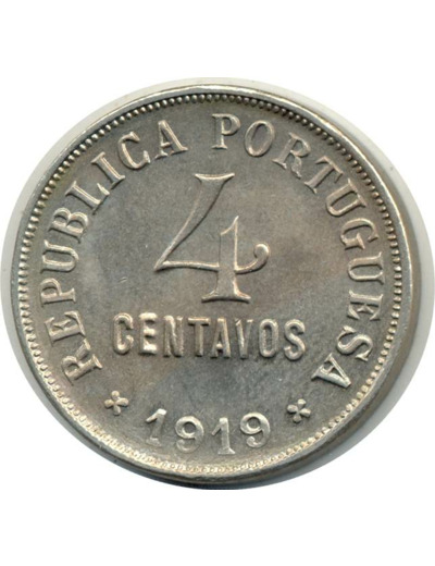 PORTUGAL 4 CENTAVOS 1919 TTB+ (W566)