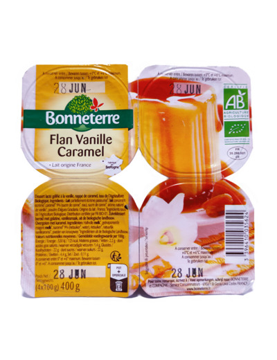 Flans Vanille & Caramel Bio 4x100g