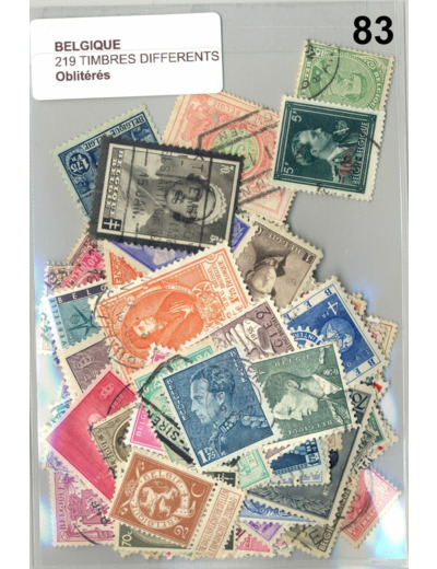 219 TIMBRES BELGIQUE DIFFERENTS NEUFS ET OBLITERES *83