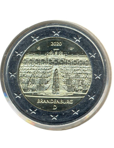 ALLEMAGNE 2020 G 2 EURO COMMEMORATIVE BRANDEBOURG SUP