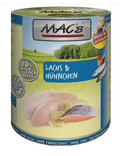 MAC'S pour chat, Saumon & poulet - 400g