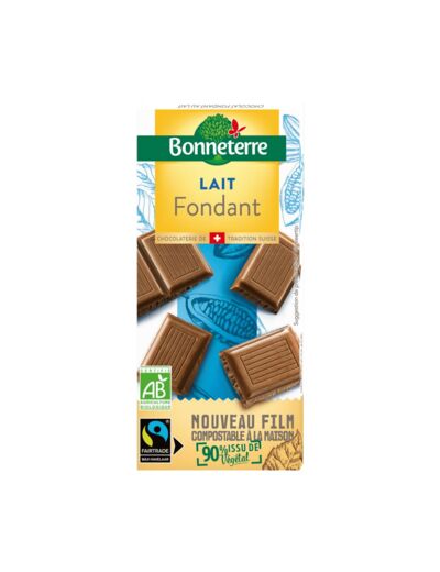 Chocolat lait fondant Bio-100g-Bonneterre