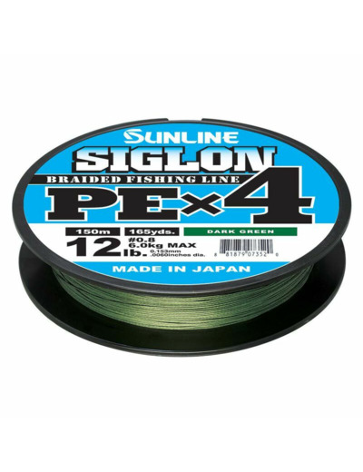 tresse siglon x 4 150m vert