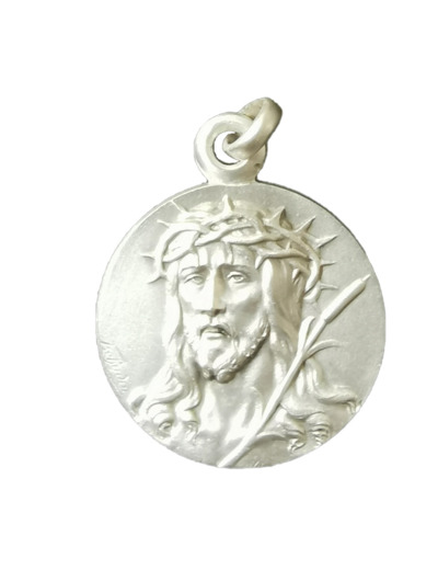 Médaille 16mm en Argent 925  - ECCE HOMO
