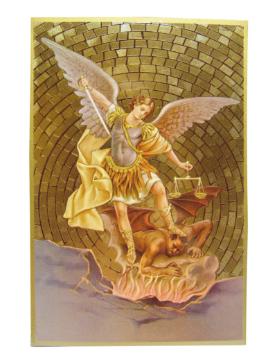 Plaquette Dorée 10x15,5cm - ST MICHEL
