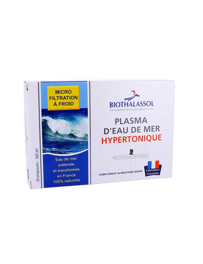 Plasma marin Hypertonique - 30 ampoules-Biothalassol