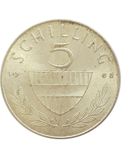 AUTRICHE 5 SCHILLING 1968 SUP
