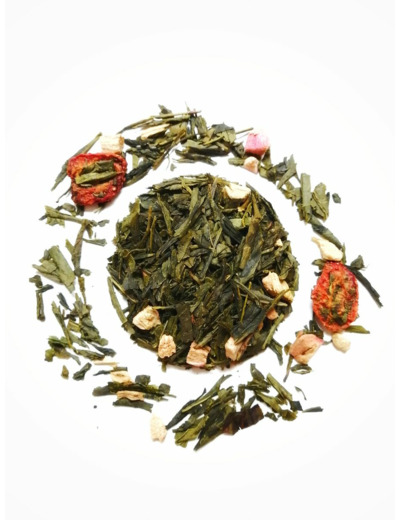 Thé vert Fraise Rhubarbe