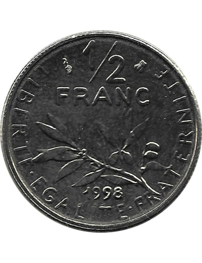 FRANCE 1/2 FRANC ROTY 1998 BU