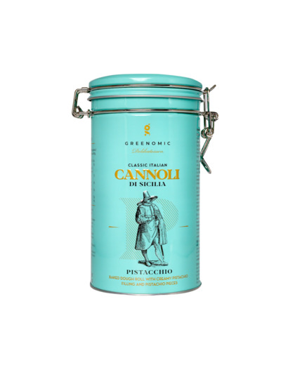 Boite métal cannoli pistache 200g