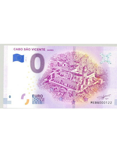 PORTUGAL 2019 -2  CABO SAO VICENTE 0 EURO BILLET SOUVENIR TOURISTIQUE  NEUF