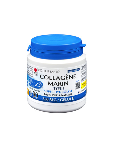 Collagène marin type 1 hydrolysé-90 gélules-Vecteur santé