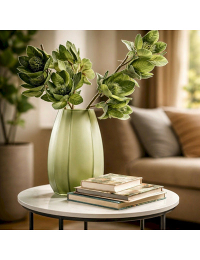 Vase Tricia Vert Mat verre 20x20x38cm