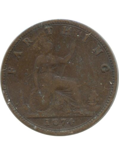 GRANDE BRETAGNE 1 FARTHING VICTORIA 1874 H TB+