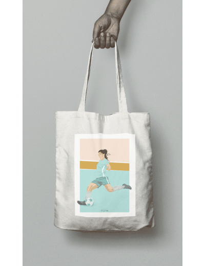 Tote bag ou sac football "Footballeuse"