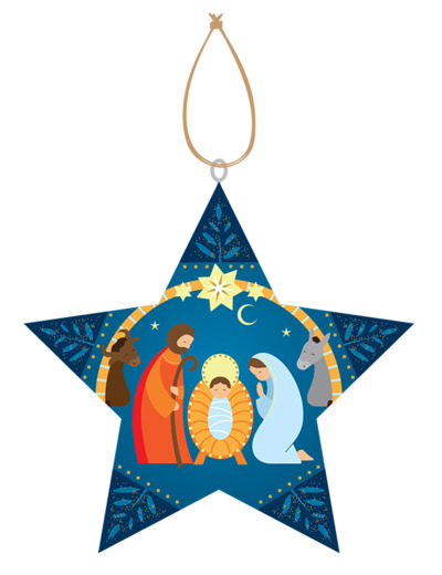 Etoile bleue - Sainte Famille 10cm
