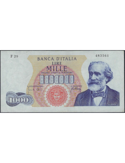 ITALIE 1000 LIRE 10-08-1965 F29 SUP