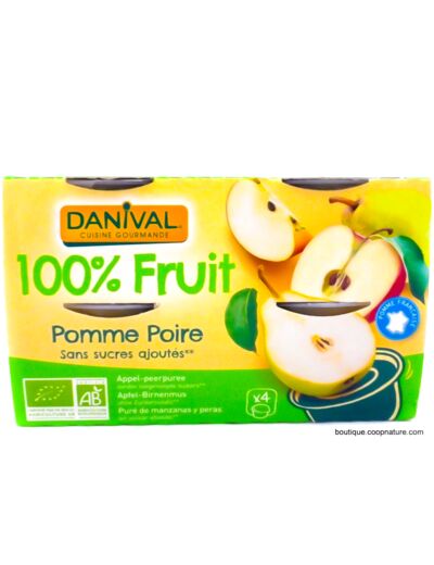 Compote Pomme Poire Bio 4x100g