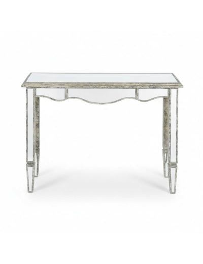 Console tiroirs bois miroir 110x34x85cm