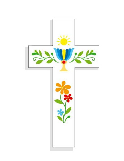 Croix Amour 14,5x8cm Communion