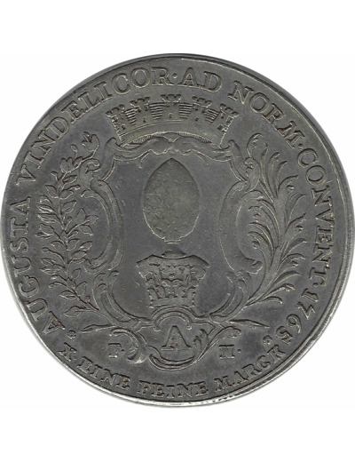 ALLEMAGNE AUGSBURG THALER 1765 FAH TB+