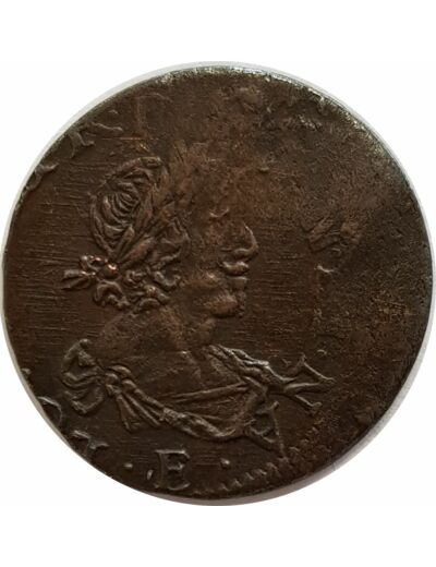 LOUIS XIII (1610-1643) DOUBLE TOURNOIS 1639 E (Tours) B