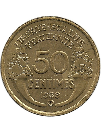 FRANCE 50 CENTIMES MORLON 1939 B TTB+