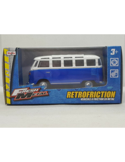 VOLKSWAGEN COMBI BLEU MAISTO RETROFRICTION BOITE NEUF