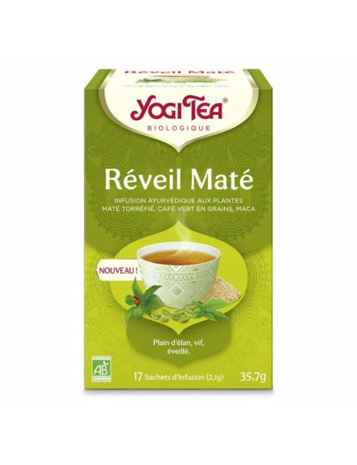 Infusion réveil maté Bio-17 sachets-Yogi Tea