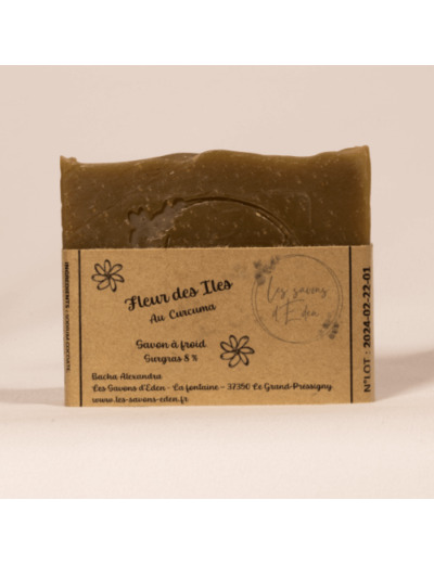 Savon au curcuma "Fleur des Iles" - Éclat et douceur pour votre peaux