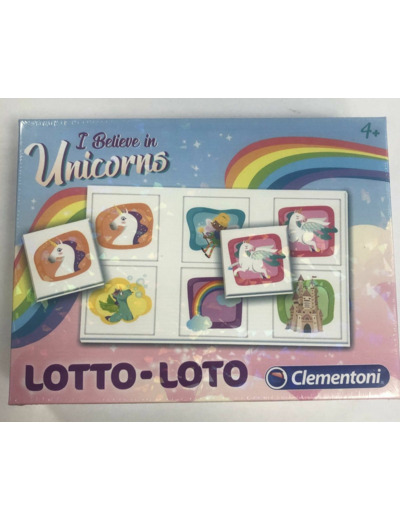 JEU LOTTO-LOTO LICORNE I BELIEVE IN UNICORNS de chez CLEMENTONI