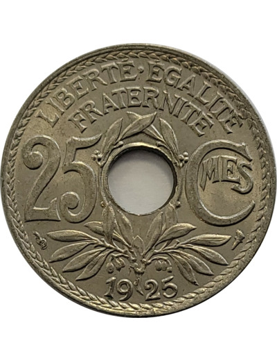 FRANCE 25 CENTIMES LINDAUER 1925 SUP (G380) n4