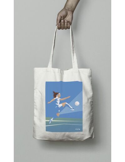 Tote bag ou sac football "Femme footballeuse"