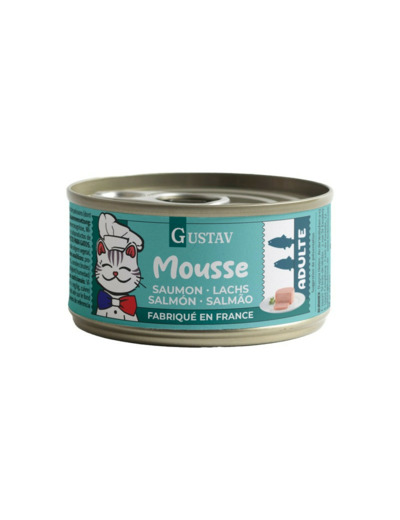 GUSTAV Mousse pour chat, au Saumon - 85g