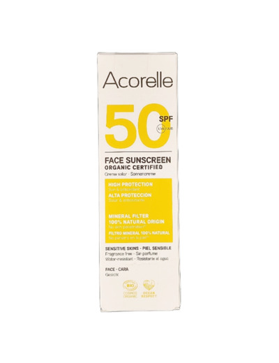 Crème solaire Visage SPF50 Bio 50ml