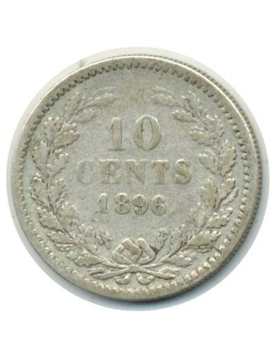 PAYS-BAS 10 CENTS 1896 WILHELMINA TTB (W116)