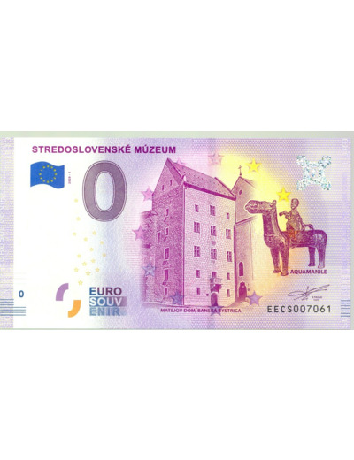 SLOVAQUIE 2020-1 STREDOSLOVENSKE MUZEUM BILLET SOUVENIR 0 EURO TOURISTIQUE  NEUF