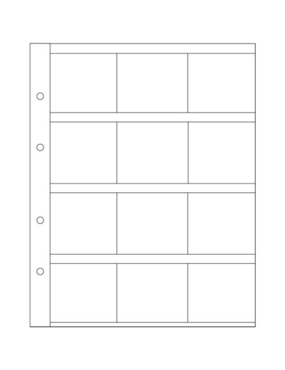 FEUILLES OPTIMA POUR 12 Etuis Cartons 5x5 cm 309197