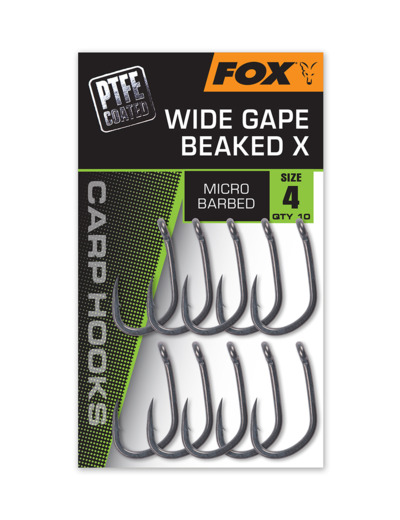 hook wide gape beaked X fox