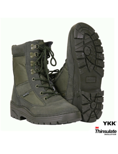 Chaussures Sniper avec Zip YKK (Vert Armée)