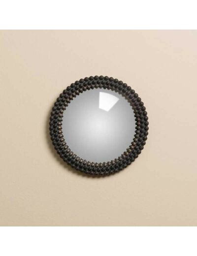 Miroir convexe billes noires 18cm